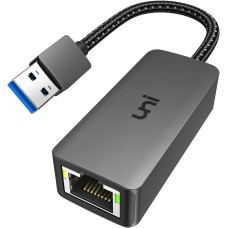 USB to Ethernet Adapter, uni Driver Free USB 3.0 to Gigabit Ethernet LAN Network Adapter, 100/1000 Mbps RJ45 Internet Adapter Compatible with MacBook, Surface, Laptop PC with Windows, XP, Mac/Linux USB to Ethernet Adapter, uni Driver Free USB 3.0 to Gigabit Ethernet LAN Network Adapter, 100/1000 Mbps RJ45 Internet Adapter Compatible with MacBook, Surface, Laptop PC with Windows, XP, Mac/Linux