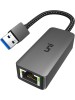 USB to Ethernet Adapter, uni Driver Free USB 3.0 to Gigabit Ethernet LAN Network Adapter, 100/1000 Mbps RJ45 Internet Adapter Compatible with MacBook, Surface, Laptop PC with Windows, XP, Mac/Linux