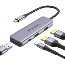Dual HDMI Adapter for 2 Monitors, Newmight 4 in 1 USB C to Dual HDMI Adapter 4K@30Hz with 100W PD Charging, USB-A Port, HDMI Adapter for Dual Monitors for MacBook Pro Air, HP, Dell, iPhone 15 Series Dual HDMI Adapter for 2 Monitors, Newmight 4 in 1 USB C to Dual HDMI Adapter 4K@30Hz with 100W PD Charging, USB-A Port, HDMI Adapter for Dual Monitors for MacBook Pro Air, HP, Dell, iPhone 15 Series