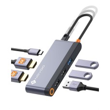 USB C Hub 4K@30Hz USB C to Dual HDMI Adapter with 100W Power Delivery, 3 USB Data Transfer, HDMI to USB C Adapter USB C Docking Station Dual Monitor for Dell HP Lenovo Asus, MacBook Pro Air USB C Hub 4K@30Hz USB C to Dual HDMI Adapter with 100W Power Delivery, 3 USB Data Transfer, HDMI to USB C Adapter USB C Docking Station Dual Monitor for Dell HP Lenovo Asus, MacBook Pro Air