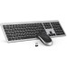 "Wireless Keyboard and Mouse Combo - seenda Full Size Slim Thin Wireless Keyboard Mouse with On/Off Switch on Both Keyboard and Mouse - (Black and Silver) "