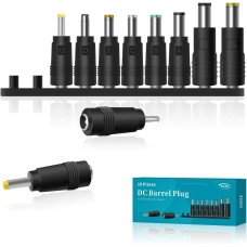 AIEVE Barrel Jack Adapter, 5.5 x 2.1mm Universal DC Barrel Connector Jack, DC Tip Set Socket Plug Accessories for HP/Dell/ASUS/Lenovo/Acer Laptop Charger Power Supply Plug (10 Packs) AIEVE Barrel Jack Adapter, 5.5 x 2.1mm Universal DC Barrel Connector Jack, DC Tip Set Socket Plug Accessories for HP/Dell/ASUS/Lenovo/Acer Laptop Charger Power Supply Plug (10 Packs)