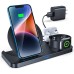 KKM Wireless Charger, 3 in 1 Qi-Certified Fast Wireless Charging Station Compatible with iPhone 13/13 Pro/13 Pro Max/13 mini/12/12 Pro Max/11/X/8, Charging Stand Dock for iWatch 7/6/5/4/3/2/1, AirPods