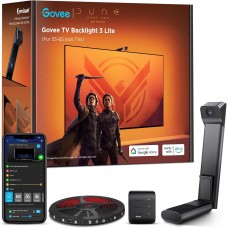 Govee TV Backlight 3 Lite with Fish-Eye Correction Function Sync to 55-65 Inch TVs, 11.8ft RGBICW Wi-Fi TV LED Backlight with Camera, 4 Colors in 1 Lamp Bead, Voice and APP Control, Adapter Govee TV Backlight 3 Lite with Fish-Eye Correction Function Sync to 55-65 Inch TVs, 11.8ft RGBICW Wi-Fi TV LED Backlight with Camera, 4 Colors in 1 Lamp Bead, Voice and APP Control, Adapter