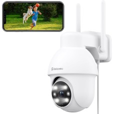 GALAYOU 2K Security Camera Outdoor, 360° CCTV Camera, Home Security WiFi Camera with Color Night Vision, Pan-Tilt View, App Notification, 2-Way Audio Y4 