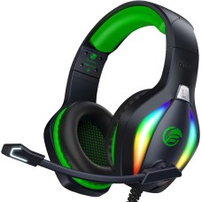 FC100 Gaming Headset with Microphone for PS4/PS5/PC/Nintendo Switch, Xbox One Headset with RGB Light, Computer Gamer Headset with Mic