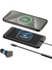 Wireless Charging Pad for Car, REESTECQI 15W Wireless Car Charger Pad Type C Wireless Charger Car Non Slip [PD 40W Car Charger Incl] for Airpods iPhone 15/14/13/12/11, Samsung S23/S22/S21 (30CM Cable)