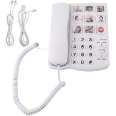 plplaaoo Home Phone with Photo Buttons, LD‑858HF Big Button Telephone, Amplified Photo Memory Corded Landline for Seniors Elderly, Big Button Phone for Seniors, Dementia, Hearing Impaired