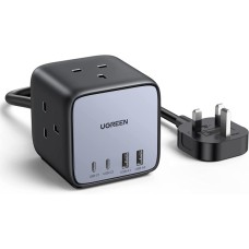 UGREEN 65W Power Strip DigiNest Cube GaN Extension Lead with USB C Slots, 7-in-1 Power Strip with 3 AC Outlets, 2 USB C, 2 USB A, 1.8M Extension Cord, Fast Charge for MacBook, iPad, iPhone 14, etc